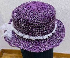 Sommerhut, violett Glitzernd, Grösse M, neuwertig