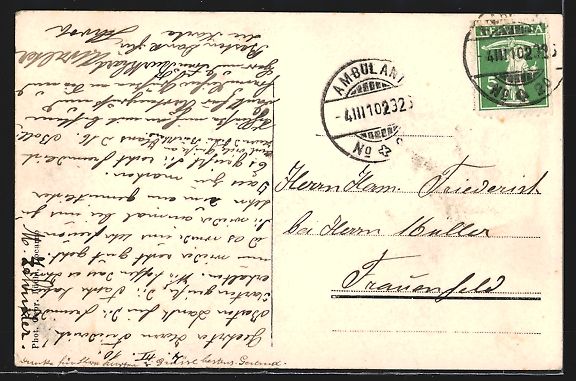 Cartoline postali: AK Locarno, Hotel z. Stein, 1910 – Usato da Berlin venduto da bartko-reher 1