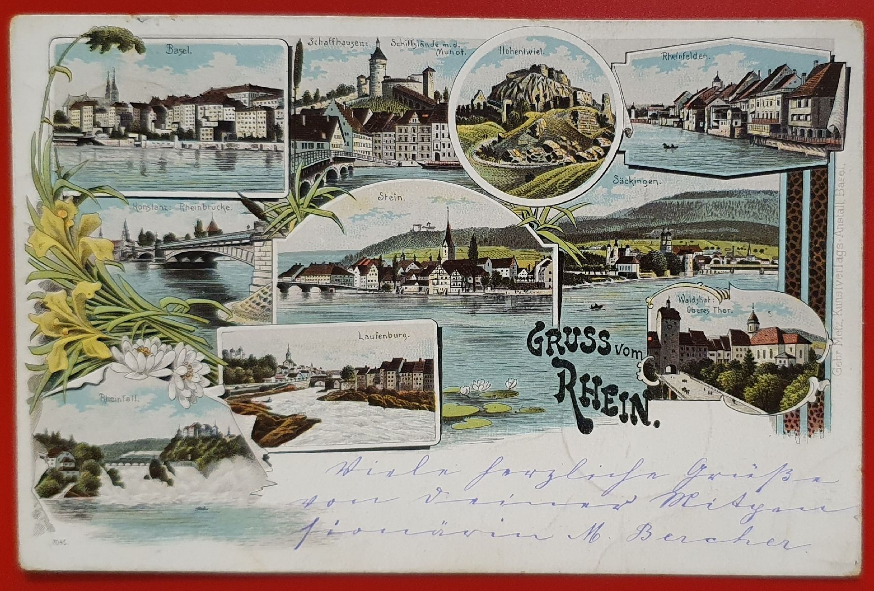 Cartoline postali: Gruss vom Rhein 1899 – Usato da Kreuzlingen venduto da Rschweiz1