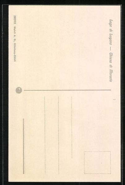 Cartoline postali: Morcote, Chiesa, Kirche mit Blick auf de – Usato da Berlin venduto da bartko-reher 1