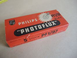 Philips Photoflux PF1 Blitzlichtlampe Vintage Rarität OVP