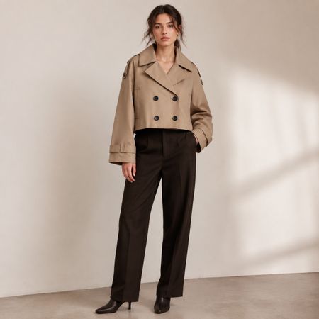 Zara Trench Trenchcoat Kurzjacke Jacke Gr.38-40 Neu 79,90