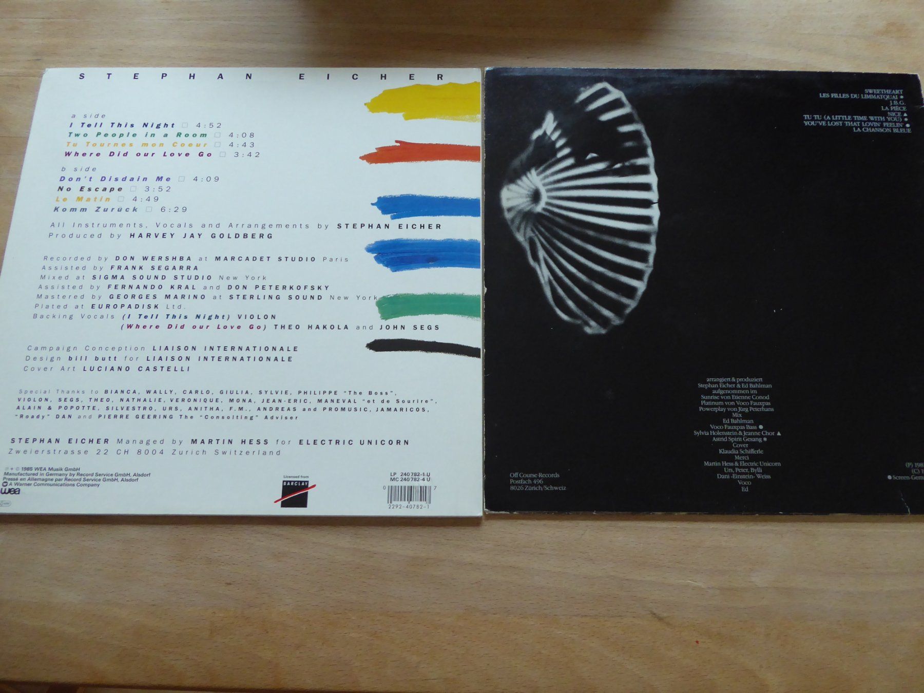 Dischi in vinile: Stephan Eicher   2 LP's ,  I Tell This Night + Les Chansons – Usato da Büsserach venduto da Bey23 1