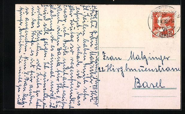 Cartoline postali: AK Rheinfelden, Der Messerturm, 1932 – Usato da Berlin venduto da bartko-reher 1