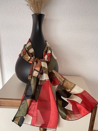 Schal (IT) 125x30Neu/NP65CHF Foulard Halstuch Seide Modal