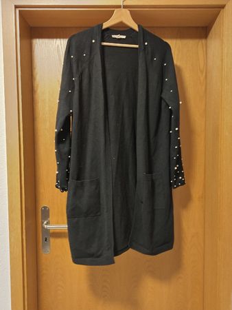 Esprit Strickjacke / Cardigan, schwarz, XL, mit Perlen