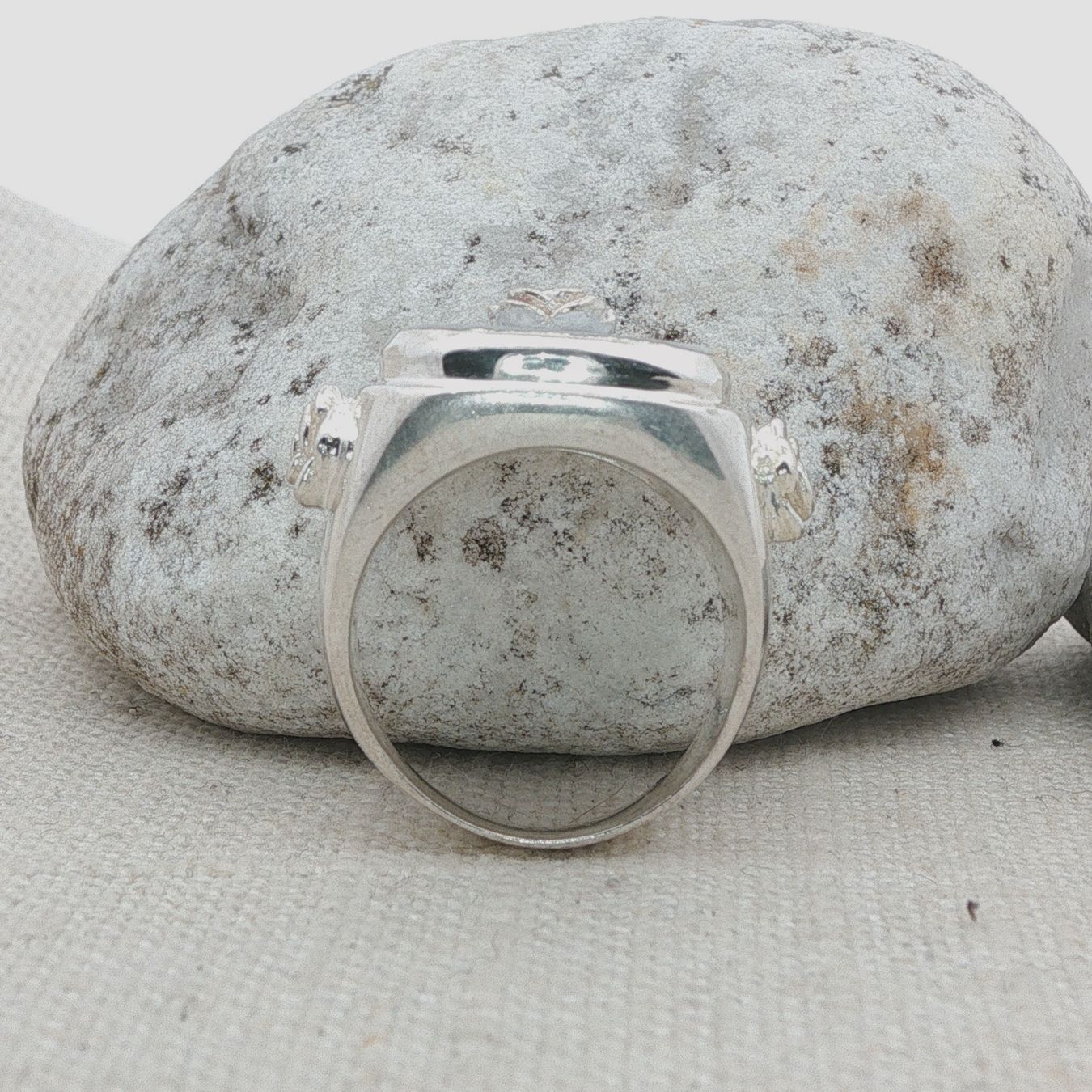 Olga Ribler Anelli: Silberring mit blauem Achat, Gr.53 – Nuovo (secondo la descrizione) da Luzern venduto da MonikaS03 6