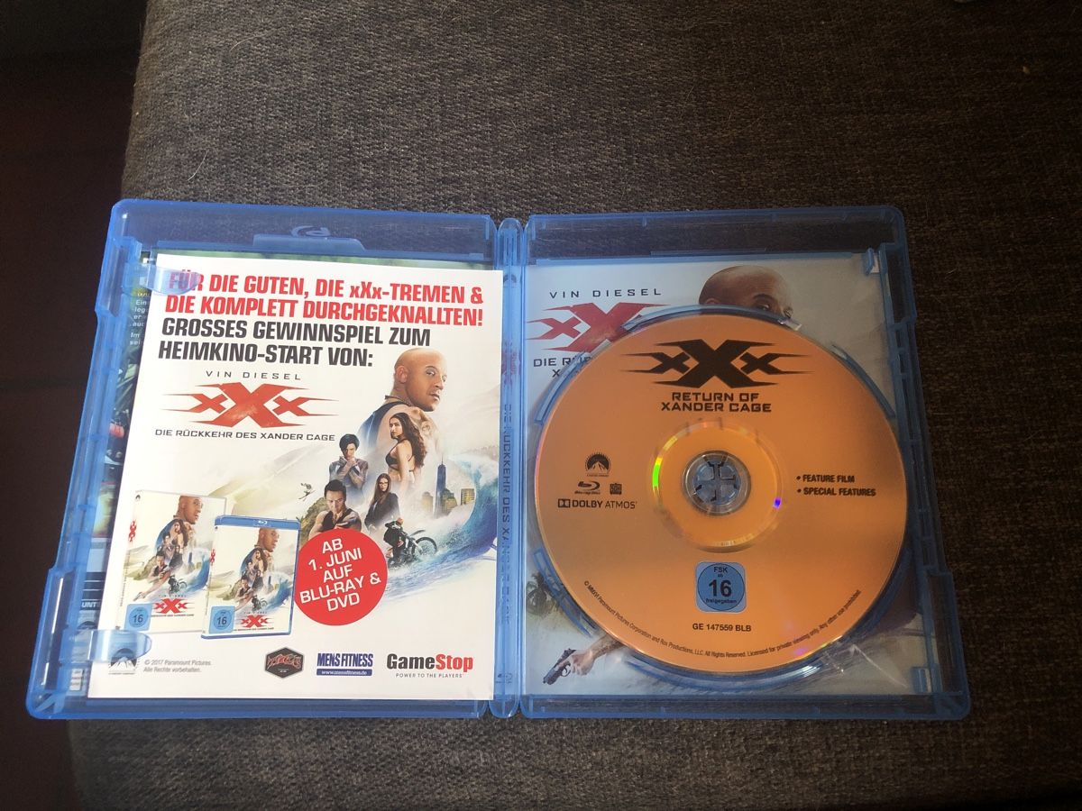 Tutti i DVDs: Blu-Ray DIE RÜCKKEHR DES XANDER CAGE – Usato da Balsthal venduto da Katzenfan99 1