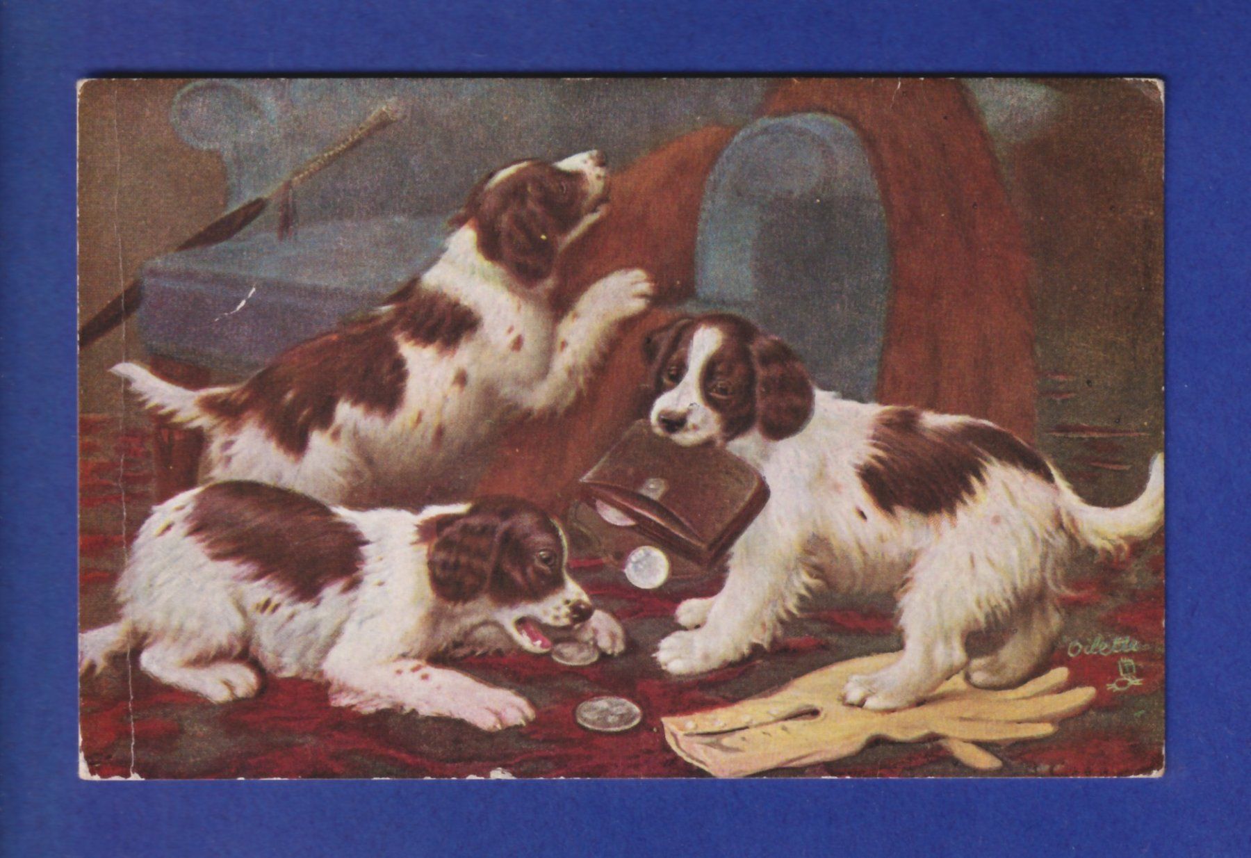 Cartoline postali: CHIEN / HUND // pli // – Usato da Pully venduto da nicecards-shop