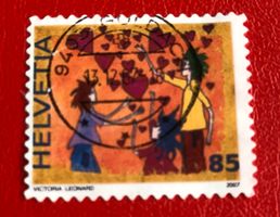 Nr.1244 mit Stempel Lasst Liebe sprechen 2007    