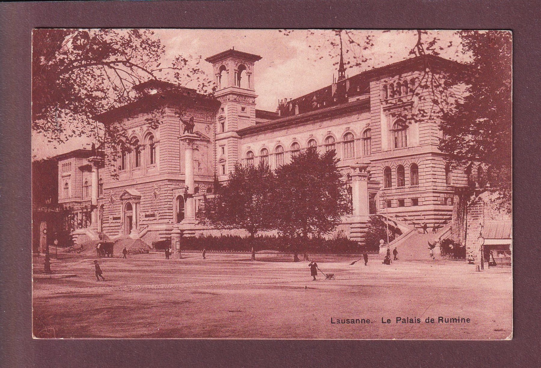 Cartoline postali: LAUSANNE - Palais de Rumine - 1912 – Usato da Pully venduto da nicecards