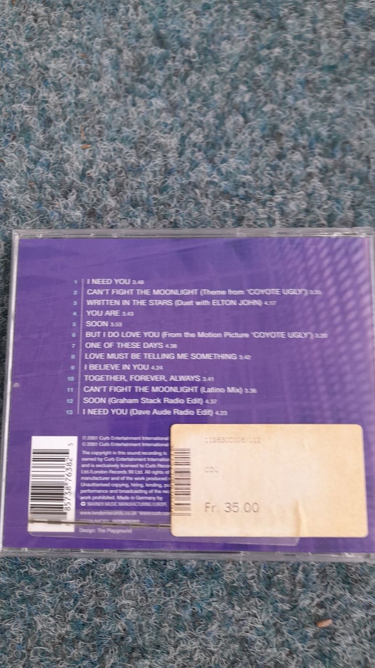 CD: LEANN RIMES      I NEED YOU    CD – Usato da Wetzikon ZH venduto da Ramones01 1