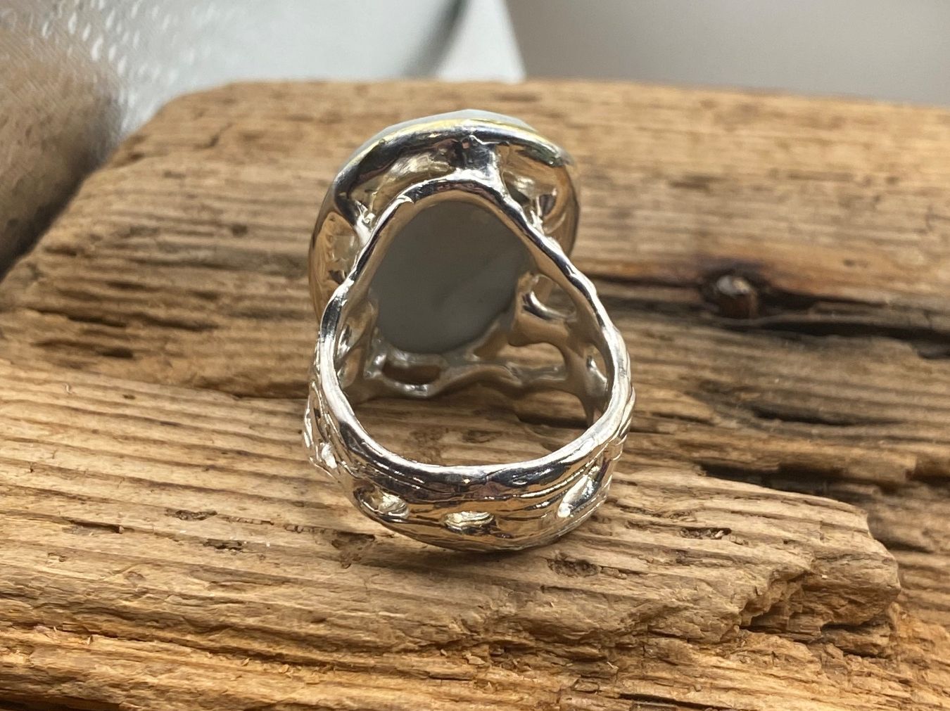 Anelli: Silber Ring mit einem grossen Andenopal – Nuovo (secondo la descrizione) da Luzern venduto da S.Kern01 3