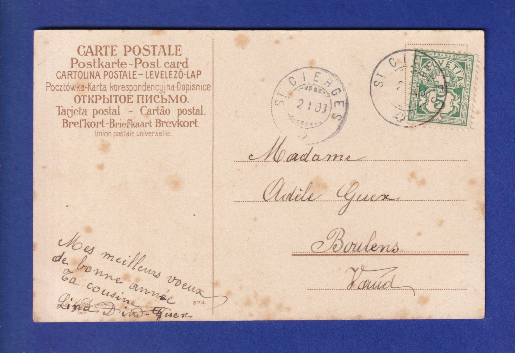 Cartes postales: OISEAU - Lierre – D'occasion à Pully par nicecards-shop 1