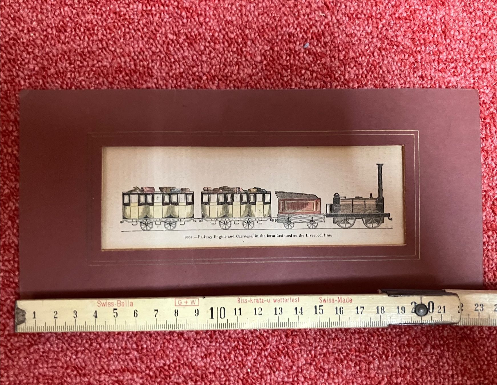 Incisioni: Antiker Stich Eisenbahn Railway Engine Liverpool Line – Usato da Schlieren venduto da mvm01 1