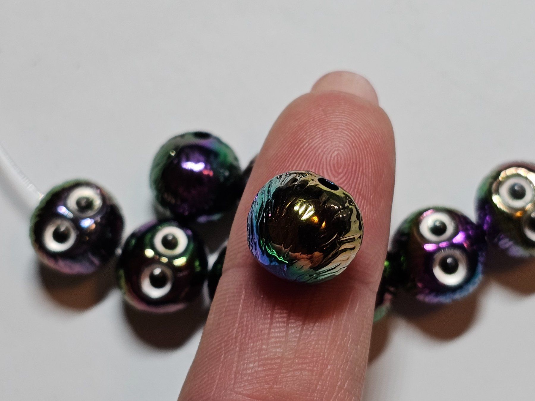 Perle (finte): Zwischen Elemente Eule Olive Kette Basteln Perlen lampwork – Nuovo (secondo la descrizione) da Riedt b. Erlen venduto da Gottestraene 8