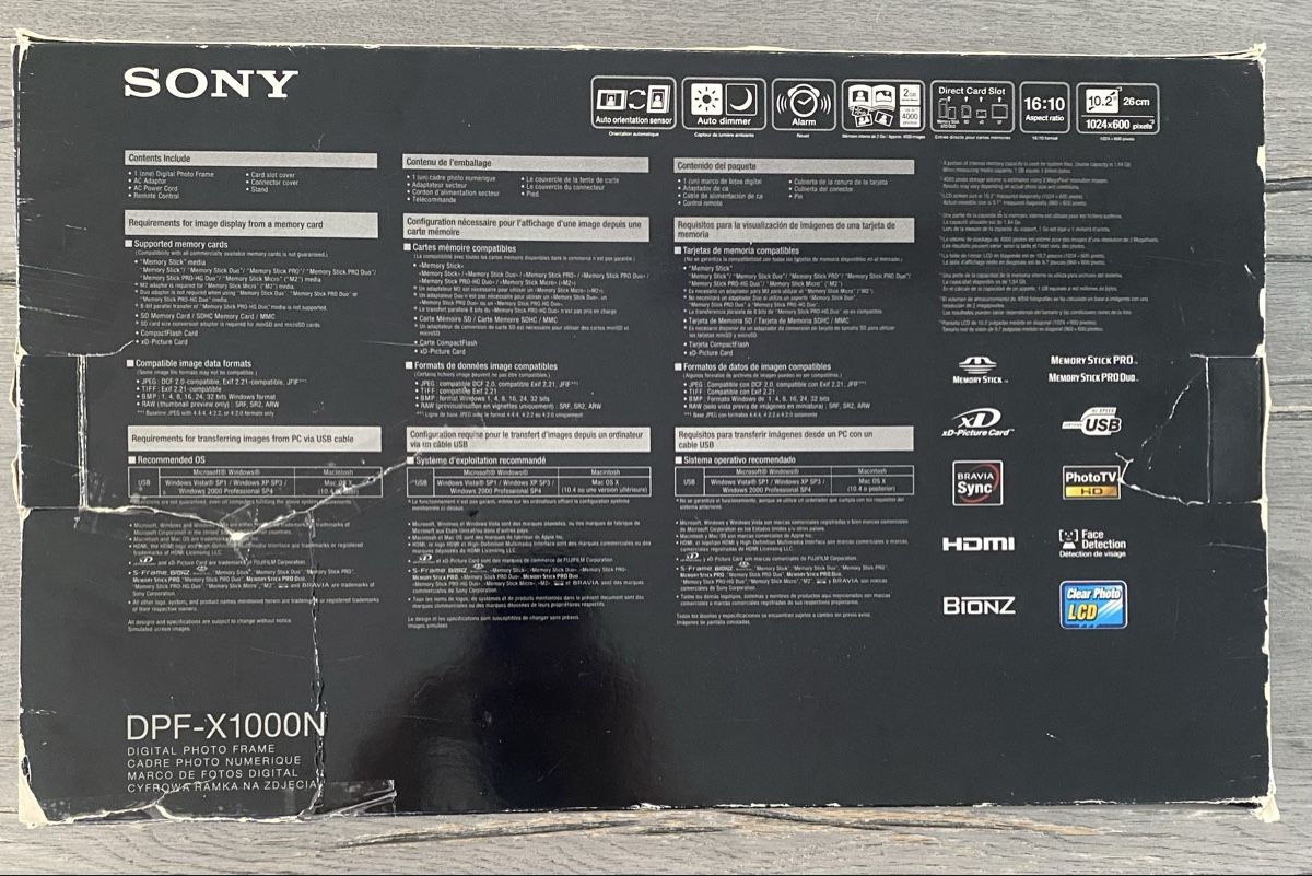 Bilderrahmen: Sony S-Frame DPF - X1000N – Gebraucht aus Volketswil von 9394 1