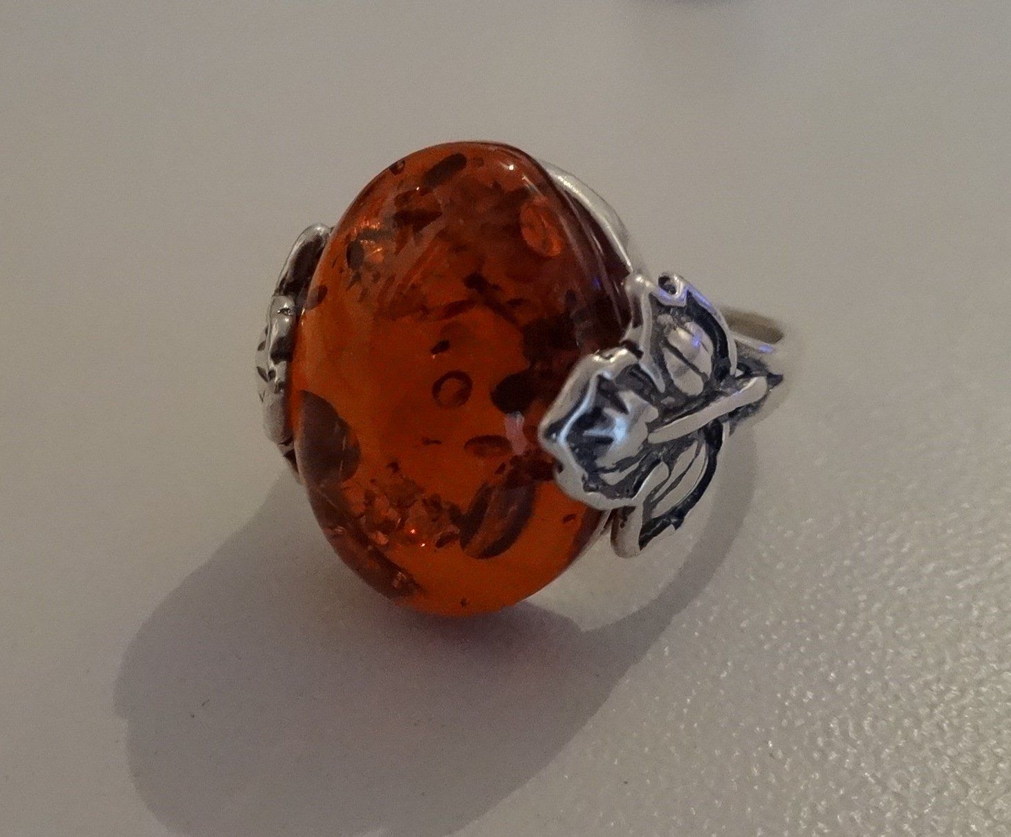Anelli: ECHT! * Bernstein RING 925 Silber VP 130,- – Nuovo e nell'imballaggio originale da Visp venduto da steinschmuckwelt