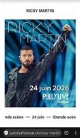Pully live festival: Ricky Martin 2 billets, 24 juin 2026