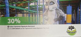 Gutschein 30% Indoor Spielplatu Fägnäscht Rorschach
