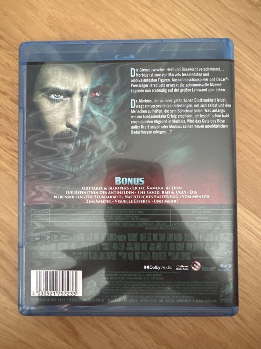 Alle DVDs: Blu-ray Morbius – Neu (gemäss Beschreibung) aus Hochdorf von Blitzman83 1