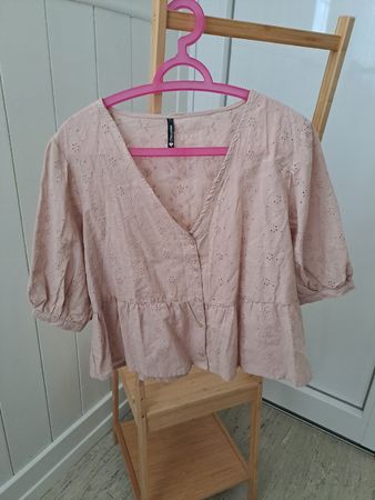 Bluse Stickerei kurzarm Grösse XL 