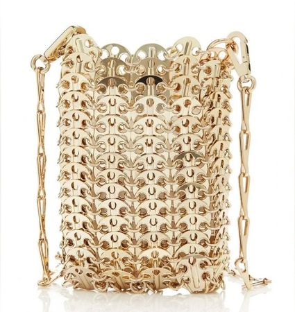 Paco Rabanne Mini Gold Bag, Metall gelbgold