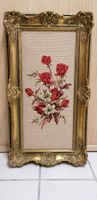Antiker Barock-Bilderrahmen 3D vergoldet Rosen Gobelin