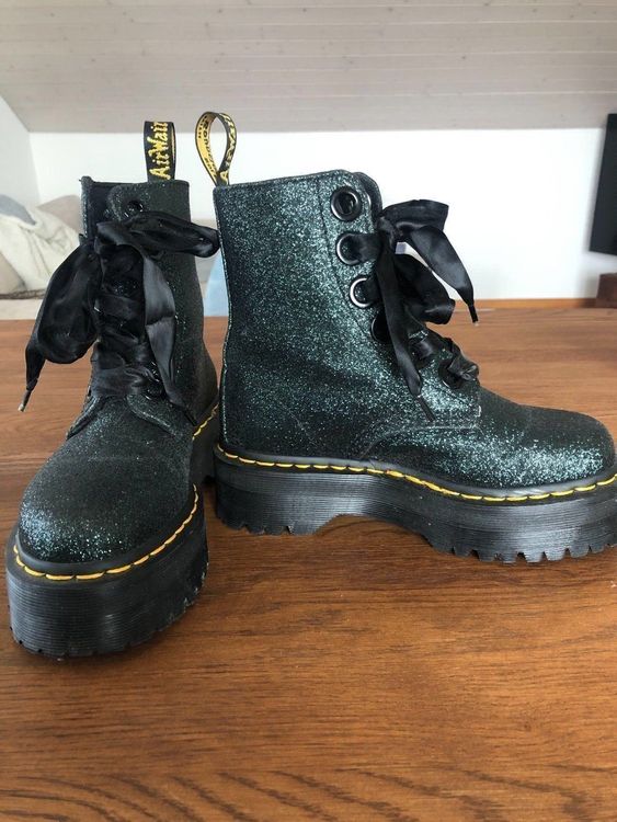 Doc martens shop molly glitter green