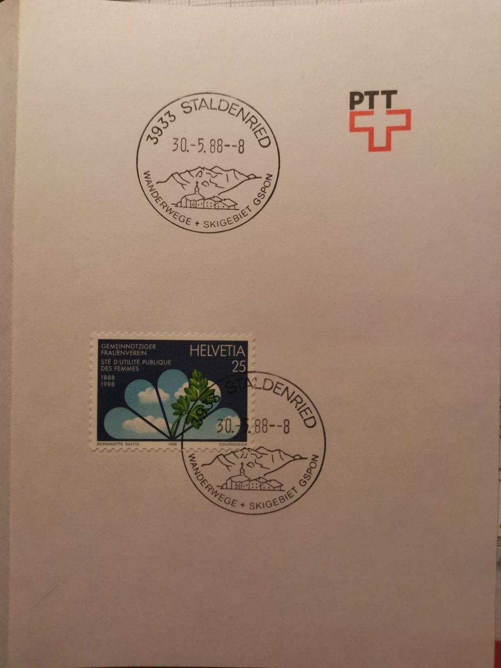 Timbri: Staldenried Gspon Poststempel PTT – Usato da Termen venduto da rowi13