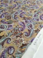 Designer Seide 100% Stoff aus Italien 2.50x1.35m Paisley