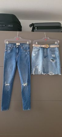 Jean TW & Jupe Even& Odo + ceinture taille 36/Coton