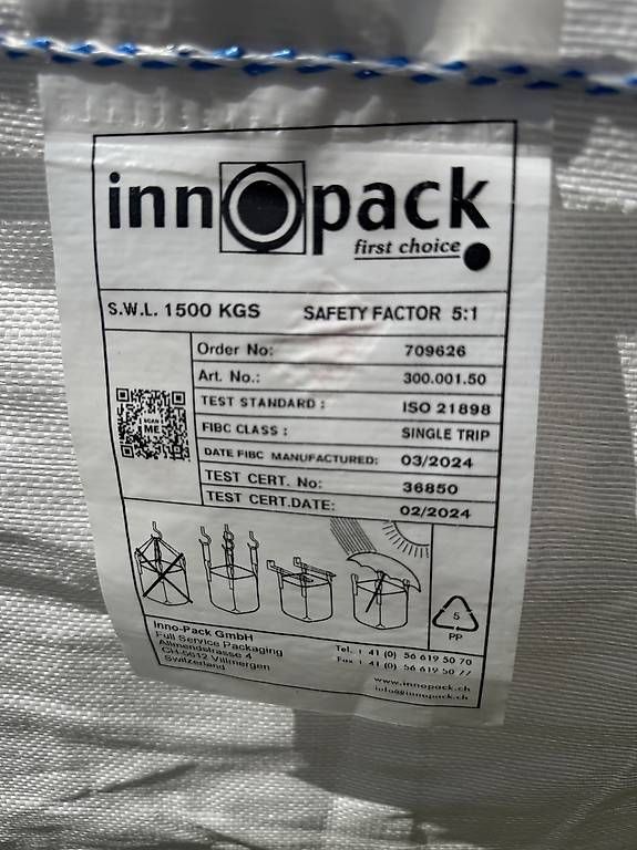 Mangimi: 2x Big Bag innopack 1500kg – Usato da Dübendorf venduto da CorAr 2