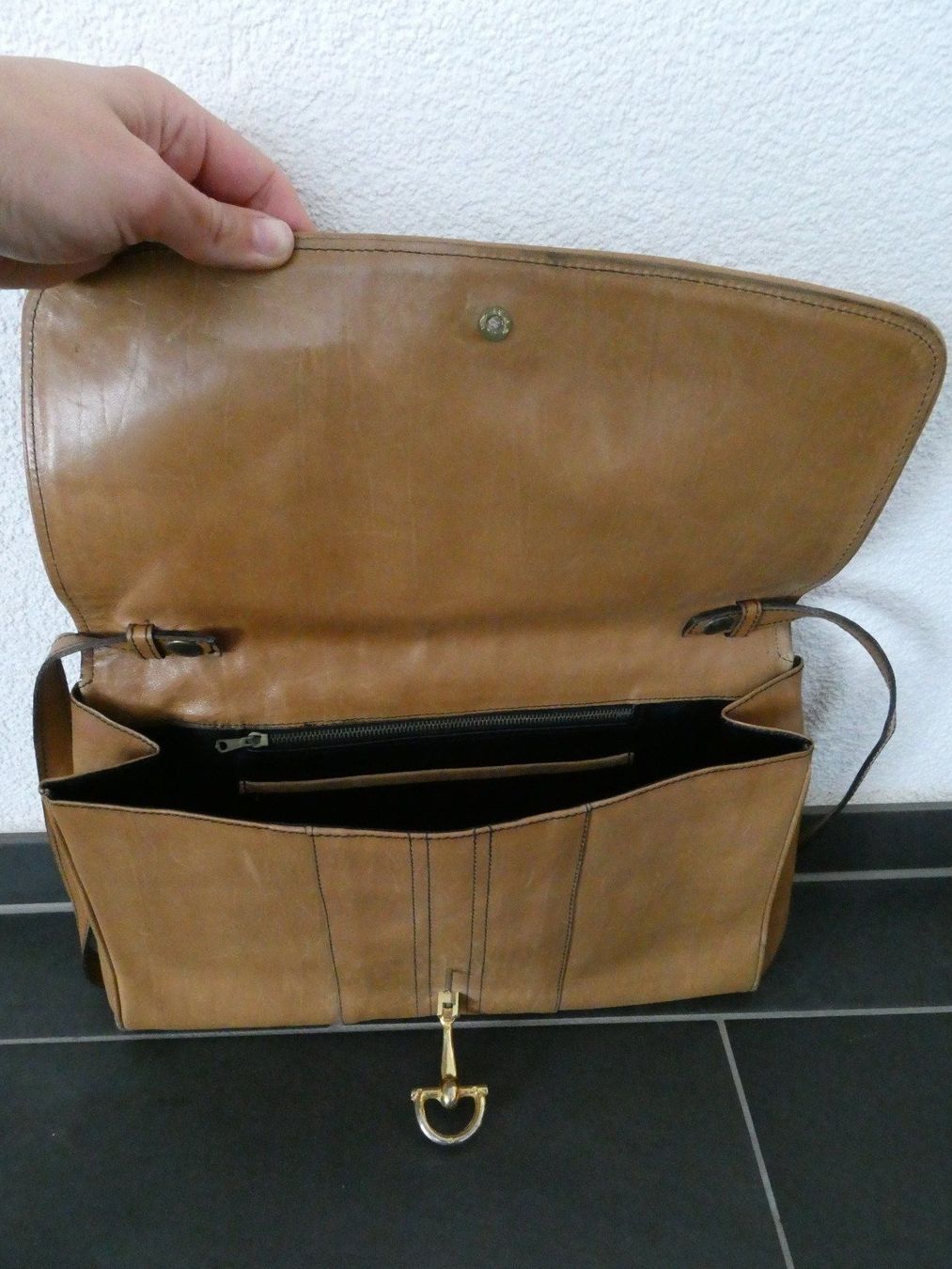 Borse: Vintage Handtasche Echtleder – Usato da Zürich venduto da Jo-Ma 2