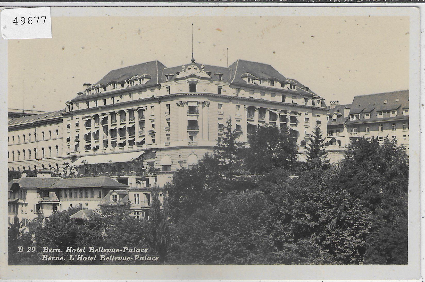 Cartoline postali: Bern - Hotel Bellevue-Palace – Usato da Ettingen venduto da Kartenplanet