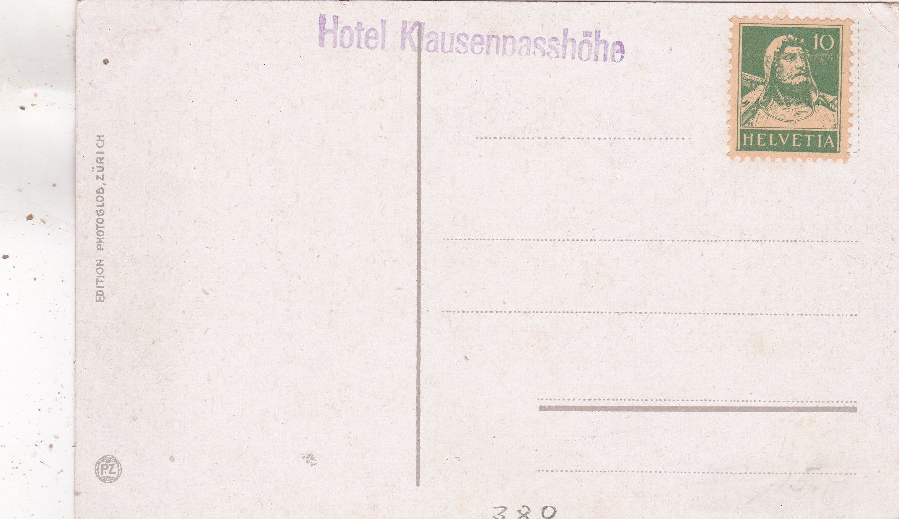 Cartoline postali: Klausenstrasse Hotel Klausen Passhöhe – Usato da Herisau venduto da Lisegrat2008 1