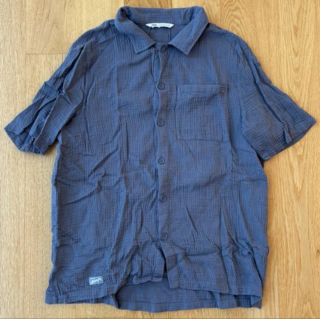 Zara Light short sleeve muslin shirt - L 