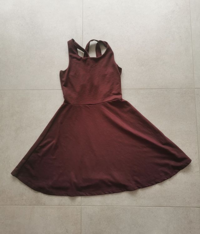 Robe Rouge Pull&Bear Taille S - Midi, Manches Longues, Moulante - Occasion Très Bon état