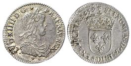 Frankreich, 1/12 Ecu 1659 D (Lyon)
