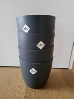 4x Elho Blumentopf Anthrazit 