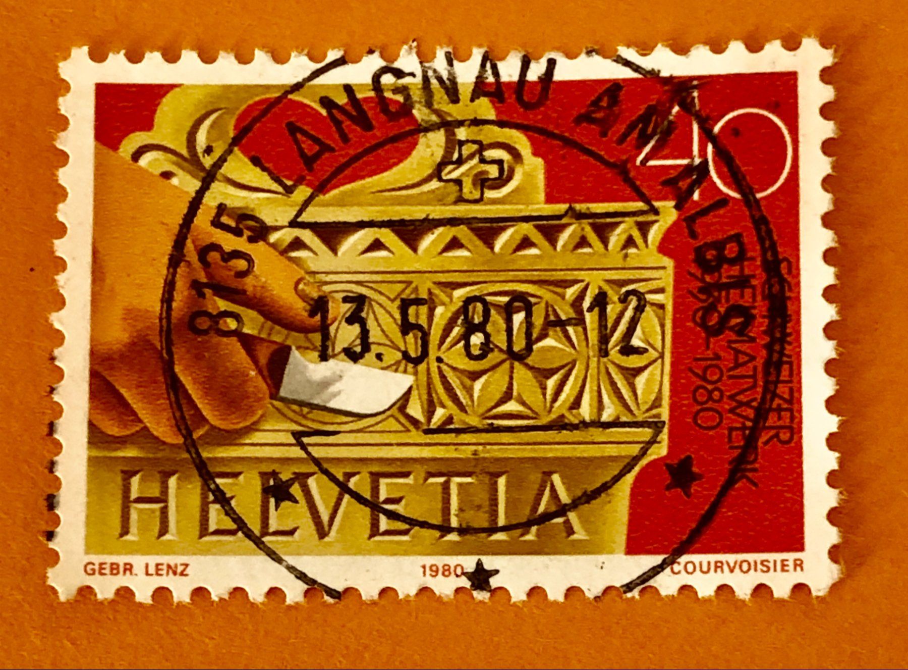 Alle Briefmarken: Nr.637 Langnau am Albis GESTEMPELT     – Gebraucht aus Aarau von Billa007