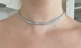 Halskette und Armband Set, Edelstahl mit Zirkonia