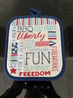 Potholder - BBQ, Liberty, Summer, Freedom!