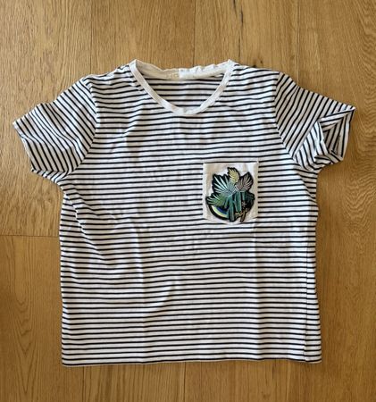 Maje gestreiftes T-Shirt mit Aufnäher Gr. M - woooow 🌟