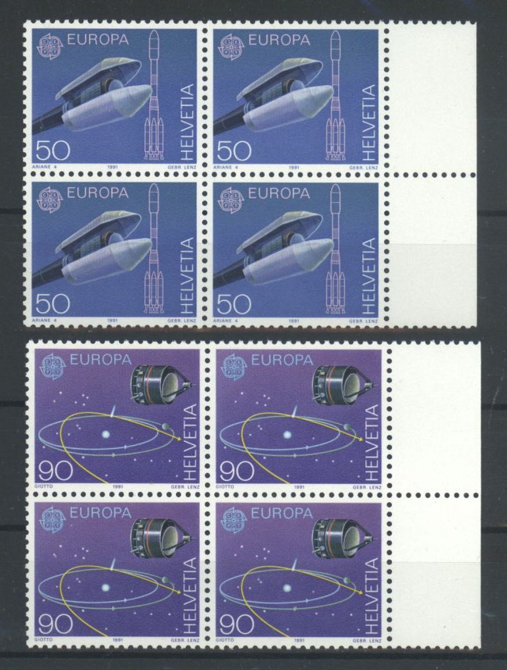 Tutti i francobolli: 1991, Europa, Viererblöcke ** – Usato da Willisau venduto da Vollstempel