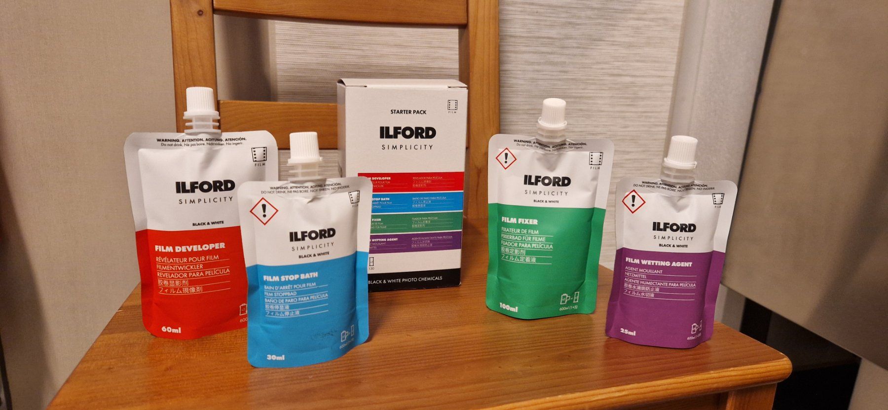 Ilford Laboratorio & Camera oscura: Ilford simplicity starter pack – Nuovo e nell'imballaggio originale da Fleurier venduto da Tortue26