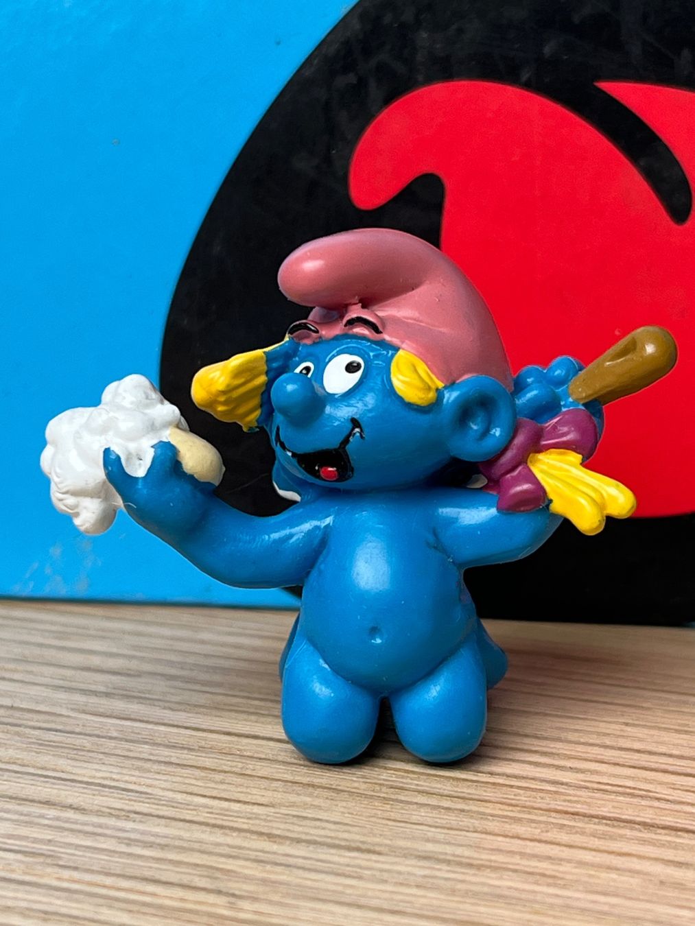 Schleich Figuren: Badendes Baby / Schlumpf – Gebraucht aus Lyss von Duckszone