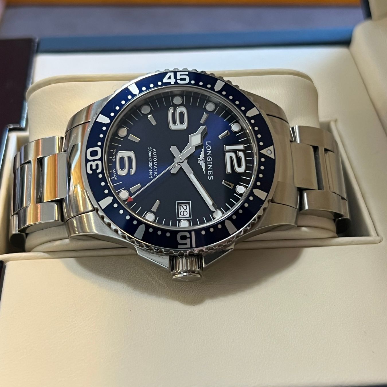 Longines Orologi: Longines HydroConquest Automatic Blue Dial Full Set L3.741.4 – Usato da Carouge GE venduto da Watchaser 6