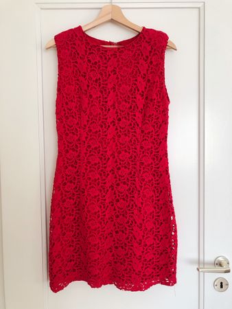 Mango Kleid mit Spitze | Grösse M, rot, guter Zustand