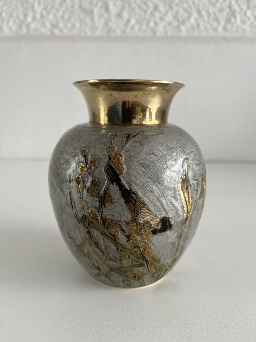 Vasen & Gefässe: Messing Vase emailliert – Gebraucht aus Wetzikon ZH von seli03